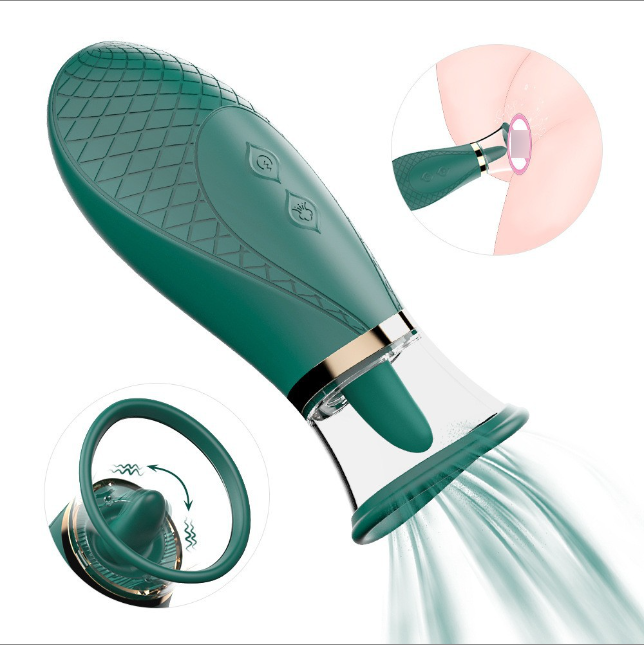 "S-Hand Female Sucking Vibrator Tongue Licking Toy"
